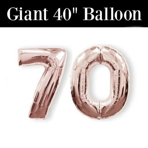 Number 70 Rose Gold Balloons 70th Birthday Rose Gold - Etsy