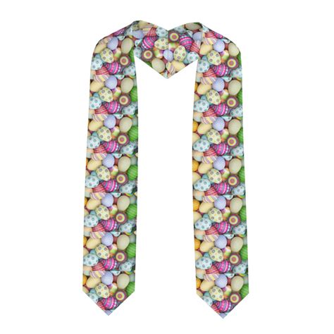 Coaee Colorful Easter Eggs Graduation Stole Unisex Long