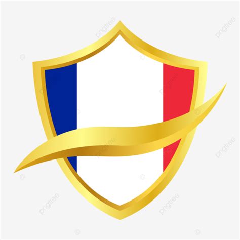 France Flag In Gold Shield World Cup Flag World Cup