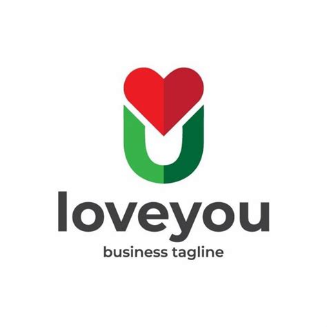 Letter U Love You Logo Design Logo Template Logo Design Logo