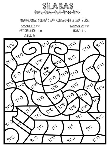 Colorea Y Aprende Las Silabas De Forma Divertida Colreamos SegÚn Corresponda