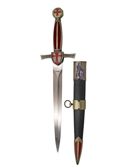 Bronze And Velvet Templar Dagger