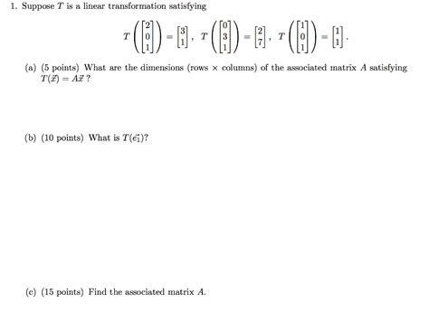 Solved Suppose T Is A Linear Transformation Satisfying T 2 Chegg