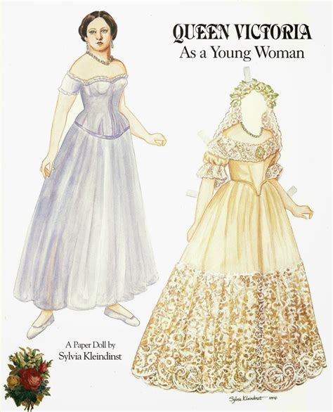 Queen Victoria As A Young Woman Paper Dolls Vintage Paper Dolls