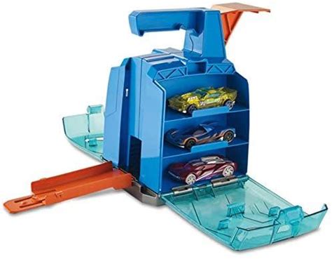 Mattel Hot Wheels Track Builder Contenedor Lanzador Tramos Y Accesorios Para Pistas De Coches