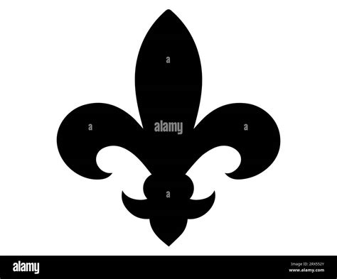 Fleur De Lis Silhouette Vector Art White Background Stock Vector Image