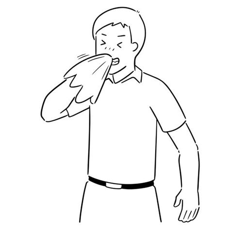 Drawing Of Man Sneezing Illustrations Royalty Free Vector Graphics