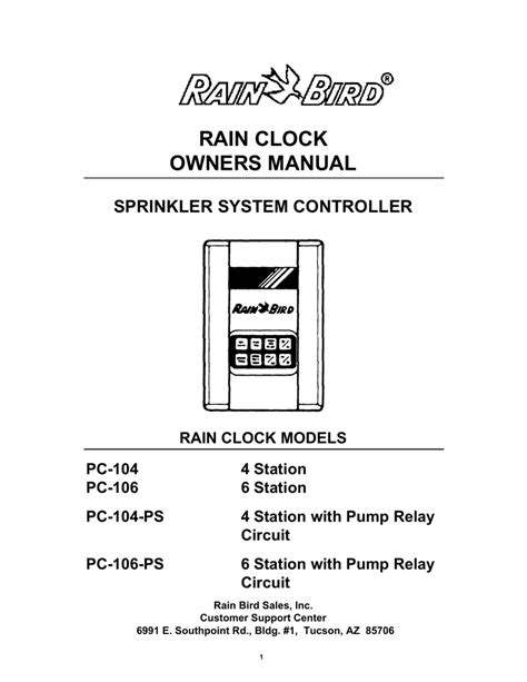 Rain Bird Programming Instructions