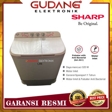 Jual MESIN CUCI 2 TABUNG SHARP EST 90 MW LOW WATT 9KG EST90MW Shopee