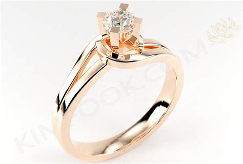 Cincin Solitaire Berlian Emas Putih Erza Kimfook Jewelry Cincin