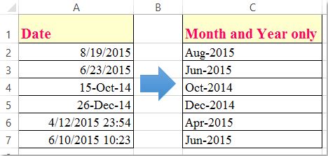 How To Extract Month And Year Only From Date In Excel