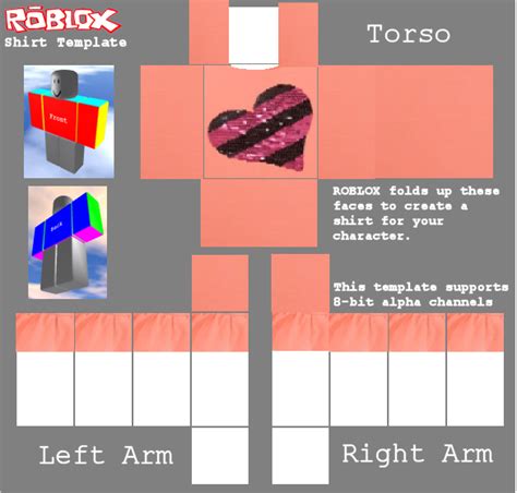 I Heart Roblox Shirt Template