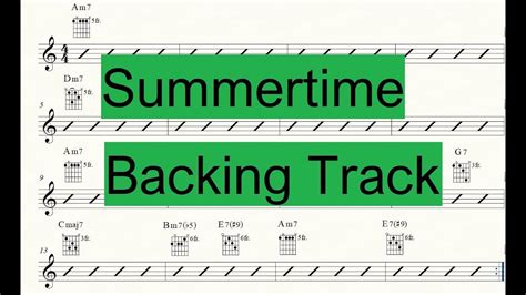 Summertime Backing Track Youtube