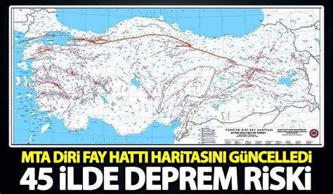 MTA diri fay hattı haritasını güncelledi İştee Türkiye nin diri fay