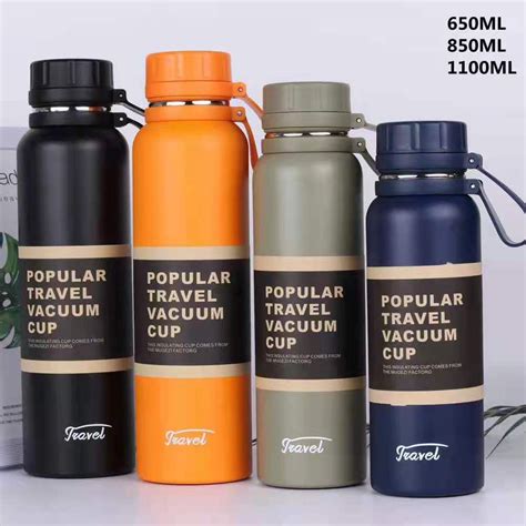 Double Wall Hot Cold Thermos Large Capacity Insulated Vacuum Flask Tumbler Portable Bottle