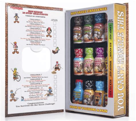 Köp Hot Sauce Challenge Book of Pleasure Pain hos Coopers Candy