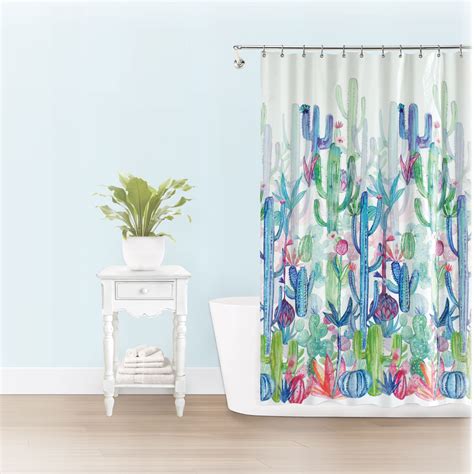 Gobi Cactus Shower Curtain Linen Chest