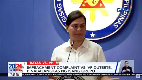 Bayan Preparing Impeachment Complaint Vs Vp Sara Gma News Online