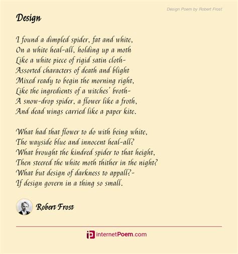 Design Poem By Robert Frost