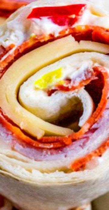 Italian Pinwheels Tasty Pepperoni Party Appetizer Recipe Food