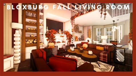 Bloxburg Cozy Autumn Fall Living Room Build Ideas Speedbuild