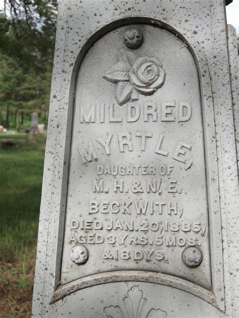 Mildred Myrtle Beckwith 1881 1885 Find A Grave Memorial