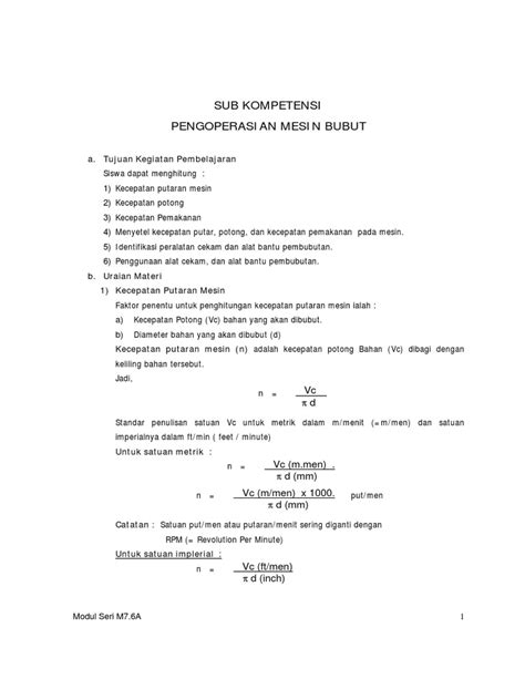 Pengoperasian Mesin Bubut Pdf