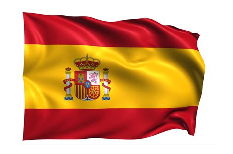 Spain Waving Flag Realistic Transparent Background Png