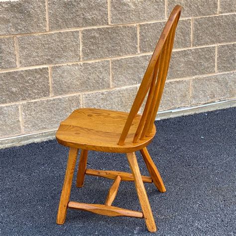 Hunt Country Furniture Oak Hoop Back Windsor Side Chair Chairish