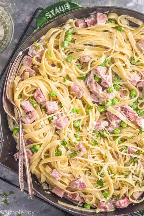 Ham And Pea Pasta Simple Joy