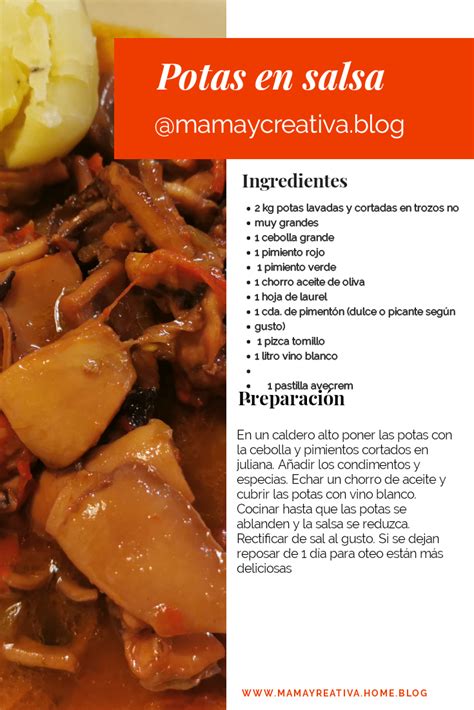 Receta De Potas En Salsa Mam Y Creativa