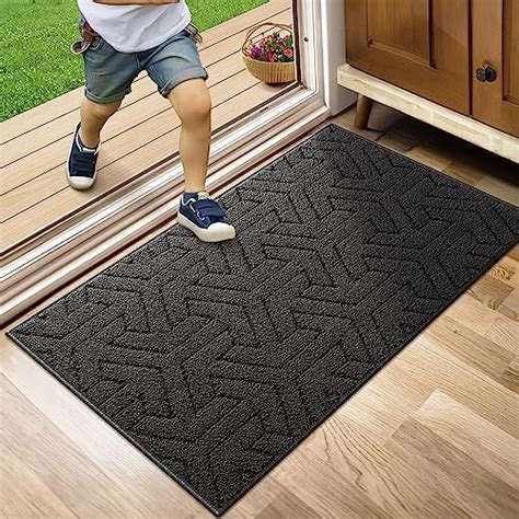 Naxbey Large Door Mats Indoor Outdoor Absorbent Machine Washable Non