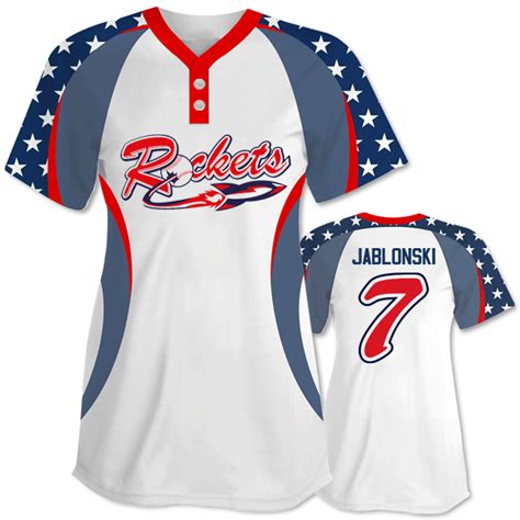 Unique Patriotic Softball Jersey Custom Sublimated Team Sports Planet