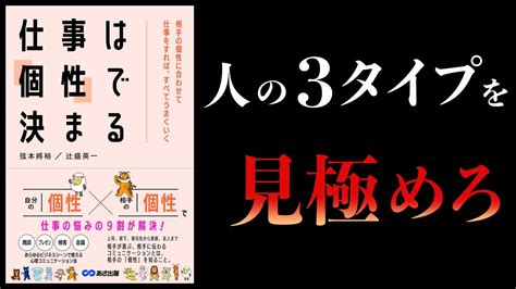 【15分で解説】仕事は「個性」で決まる 相手の個性に合わせて仕事をすれば、すべてうまくいく Youtube