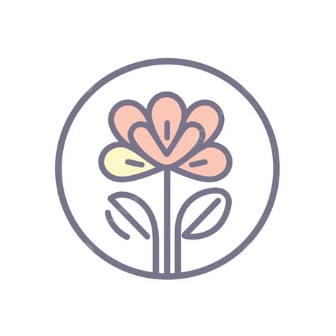 圓線圖標內的花 向量 白色背景上描繪花卉圖像的線性圖標 Flaticon 和 Dribbble 的矢量插圖 行為高清向量圖案素材免費下載