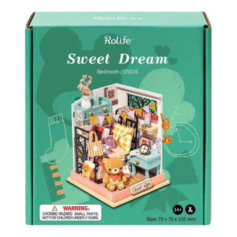 Robotime Sweet Bedroom Mini House Kit Multicoloured