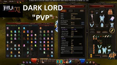 DARK LORD PVP Build Muonline Webzen Season 11 Part 1 Guias Mu