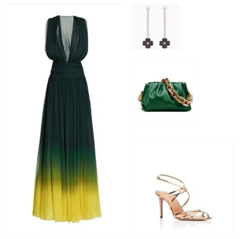 Oscar De La Renta Ombre Silk Chiffon Gown Fashion Outfits Elegant