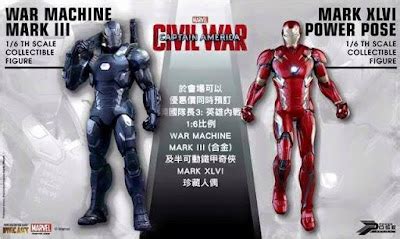 Hot Toys Captain America Civil War Iron Man MKXLVI War Machine MKIII 1 6 Scale Figures