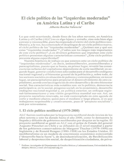 EI ciclo político de Ias izquierdas moderadas en América