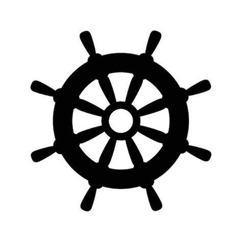 Png Eps Vector Ships Wheel Outline Svg Dxf Files For Cricut Cut Files