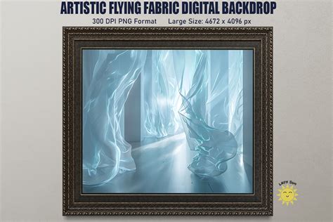 Artistic Flying Fabric Digital Backdrop Graphic by Lazy Sun · Creative ...