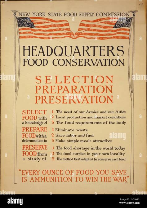 Rationing Poster - U.S World War One Propaganda - 276 Stock Photo - Alamy