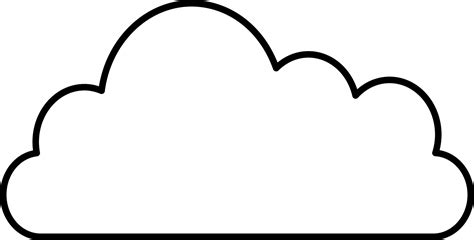 Black Outline Illustration Of Cloud Icon. 24160219 Vector Art at Vecteezy