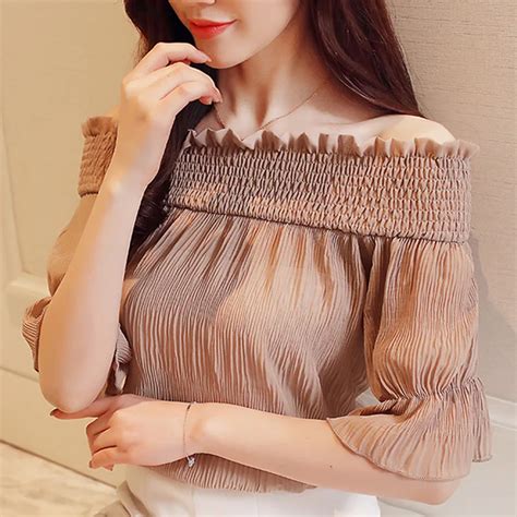 Buy Korean Elegant Off Shoulder Blouse Women Sex