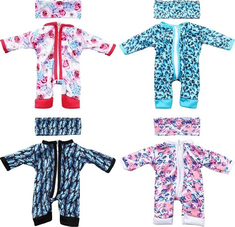 Amazon SOTOGO 4 Sets Baby Doll Clothes Outfits Jumpsuits With 4