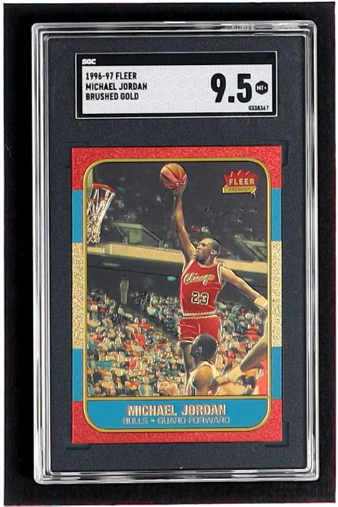 Michael Jordan 1996 97 Fleer Brushed Gold SGC 9 5 Pristine Auction