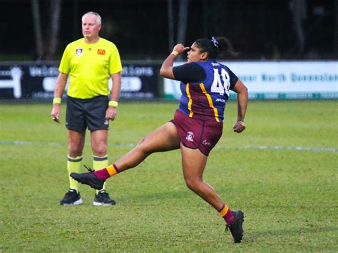 AFL Cairns Damien Hill Six Goal Haul Cutters Cut Through Lions The