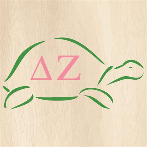 Delta Zeta Turtle Svg Turtle Mascot Png Files Delta Zeta Vector