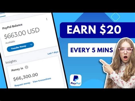 Earn PayPal Money For Beginners 2023 Earn 20 Every 5 Mins Into Your